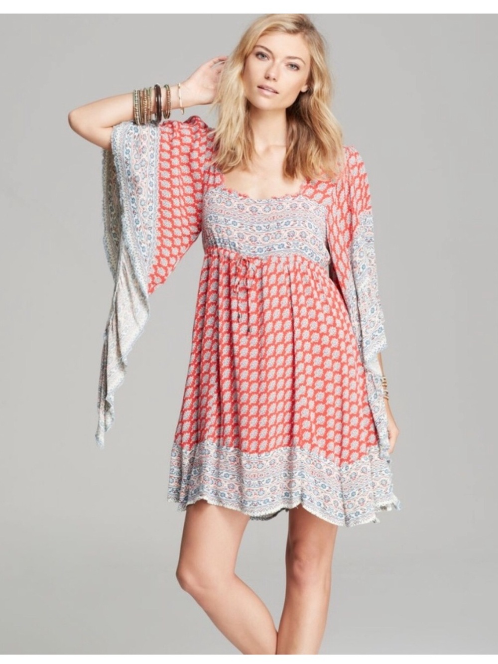 Free People Heart of Gold mini dress Sz M - Picture 3 of 8